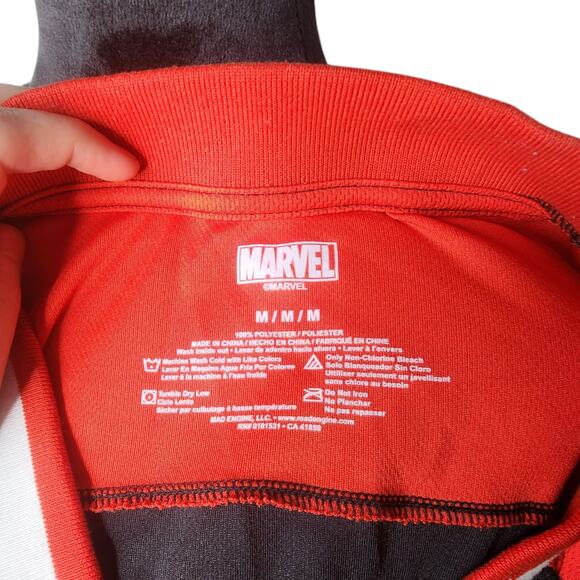 Deadpool Hockey Jersey 91 Long Sleeve Shirt Medium Marvel Movie Comic HTF Rare - Picture 3 of 3